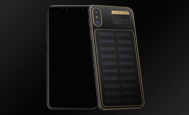 Российская компания Caviar представила iPhone X со встроенной солнечной панелью
