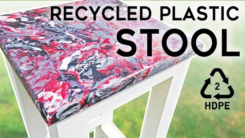 Табурет из переработанного пластика своими руками - Мебель из HDPE! (Видео)
